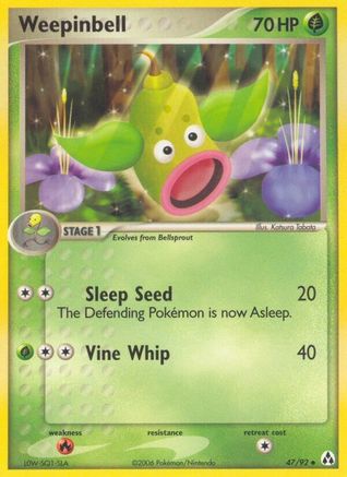 Image of Weepinbell (47/92) (Stamped) [EX: Legend Maker]