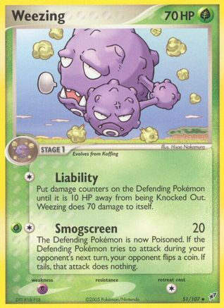 Image of Weezing (51/107) (Stamped) [EX: Deoxys]