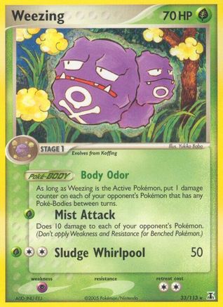Image of Weezing (33/113) (Stamped) [EX: Delta Species]