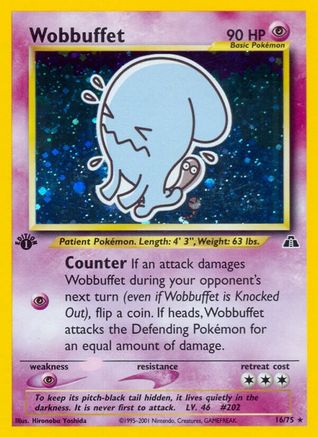 Image of Wobbuffet (16/75) [Neo Discovery 1st Edition]
