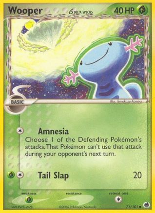 Image of Wooper (71/101) (Delta Species) (Stamped) [EX: Dragon Frontiers]