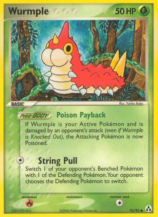Image of Wurmple (70/92) (Stamped) [EX: Legend Maker]