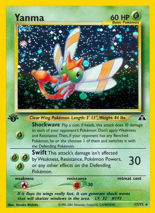 Image of Yanma (17/75) [Neo Discovery 1st Edition]