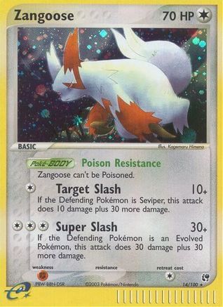 Image of Zangoose (14/100) [EX: Sandstorm]