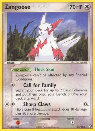 Image of Zangoose (25/108) (Stamped) [EX: Power Keepers]