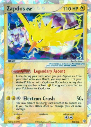 Image of Zapdos ex (116/112) [EX: FireRed & LeafGreen]