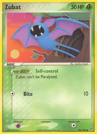 Image of Zubat (83/107) (Stamped) [EX: Deoxys]