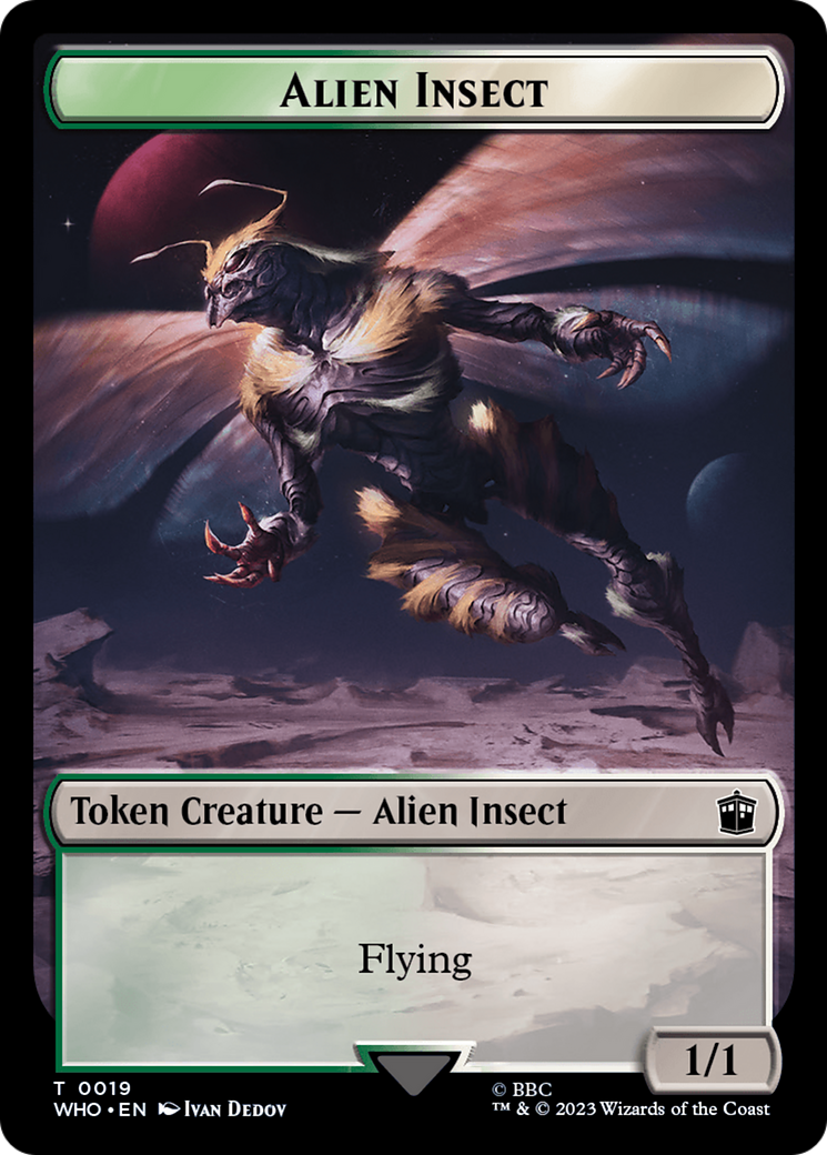 Image of Alien Salamander // Alien Insect Double-Sided Token [Doctor Who Tokens]
