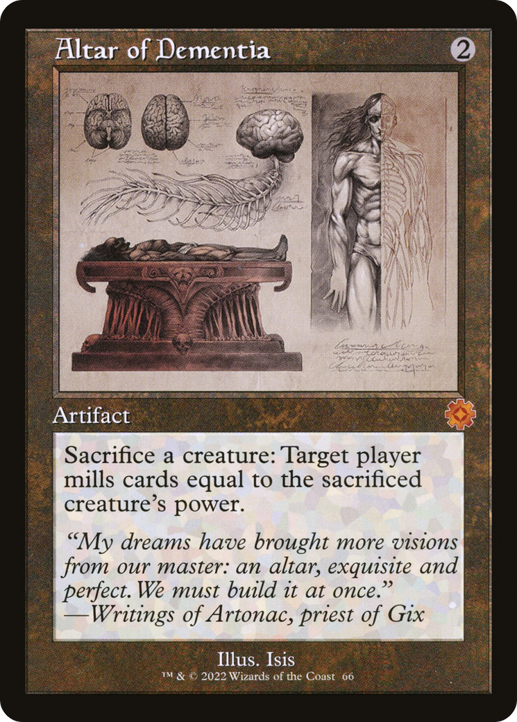 Image of Altar of Dementia (Retro Schematic) [The Brothers' War Retro Artifacts]