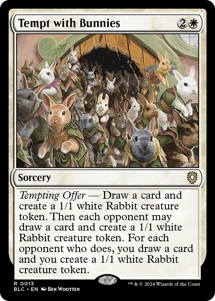 Image of Tempt with Bunnies [Bloomburrow Commander]