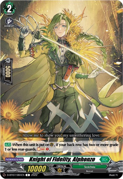 Image of Knight of Fidelity, Alphonzo (D-BT07/084EN) [Raging Flames Against Emerald Storm]