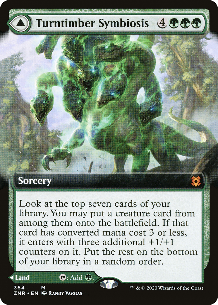 Image of Turntimber Symbiosis // Turntimber, Serpentine Wood (Extended Art) [Zendikar Rising]
