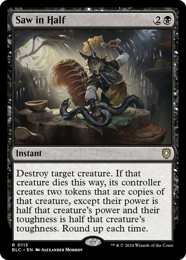 Image of Saw in Half [Bloomburrow Commander]