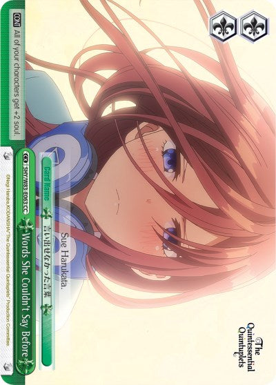 Image of Words She Couldn't Say Before (5HY/W83-E063 CC) [The Quintessential Quintuplets]