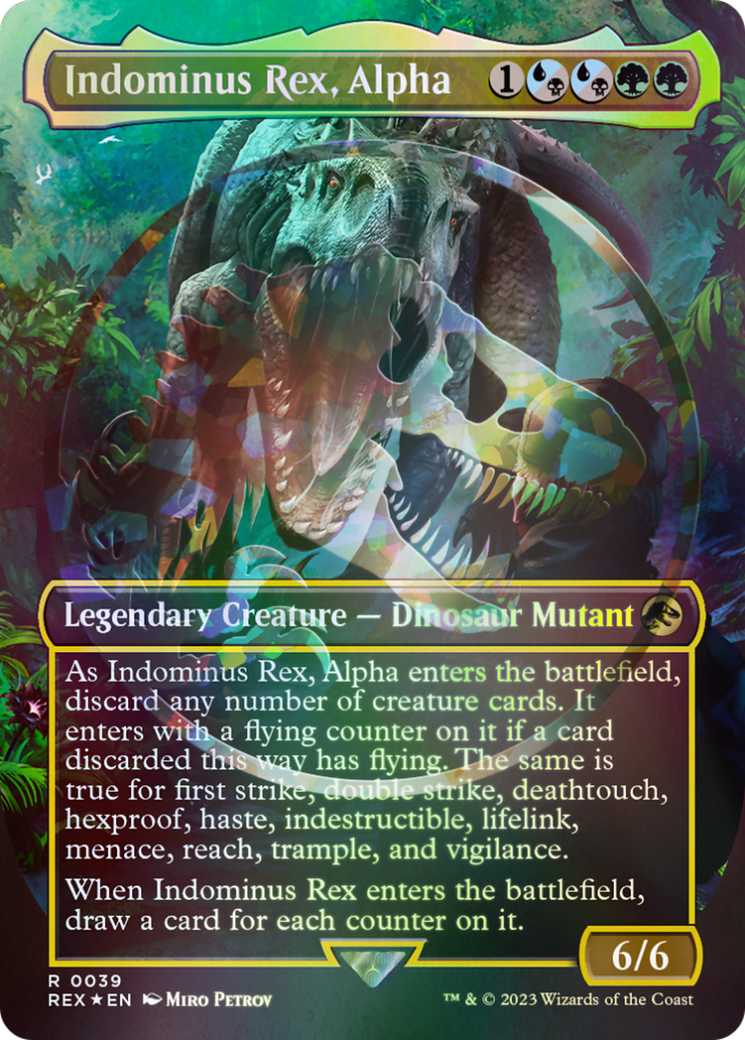 Image of Indominus Rex, Alpha (Emblem) (Borderless) [Jurassic World Collection Tokens]