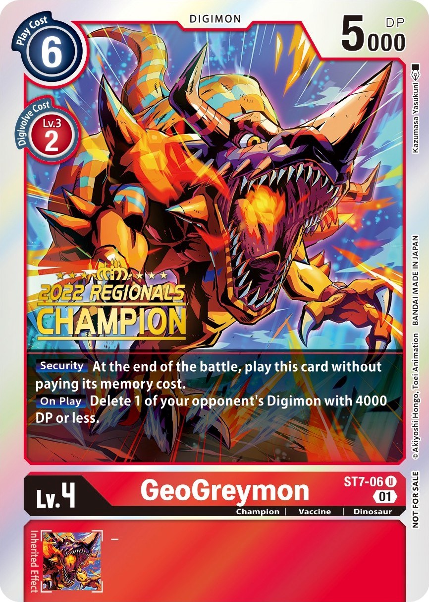 Image of GeoGreymon [ST7-06] (2022 Championship Offline Regional) (Online Champion) [Starter Deck: Gallantmon Promos]