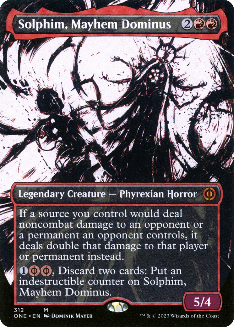 Image of Solphim, Mayhem Dominus (Borderless Ichor) [Phyrexia: All Will Be One]