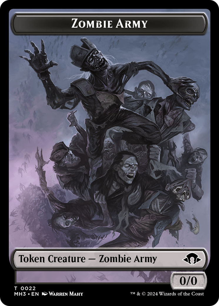 Image of Phyrexian Germ // Zombie Army Double-Sided Token [Modern Horizons 3 Tokens]