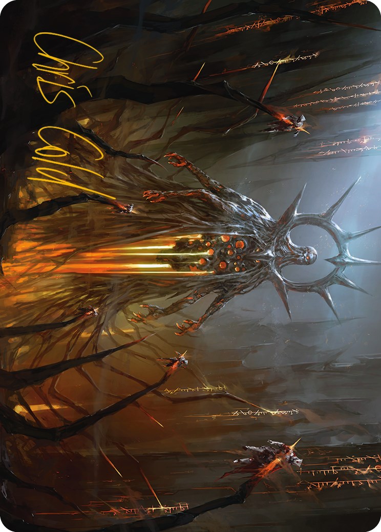 Image of Solphim, Mayhem Dominus Art Card (Gold-Stamped Signature) [Phyrexia: All Will Be One Art Series]