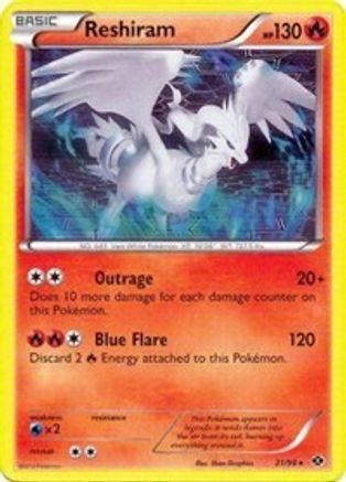 Image of Reshiram (21/99) (Theme Deck Exclusive) [Black & White: Next Destinies]