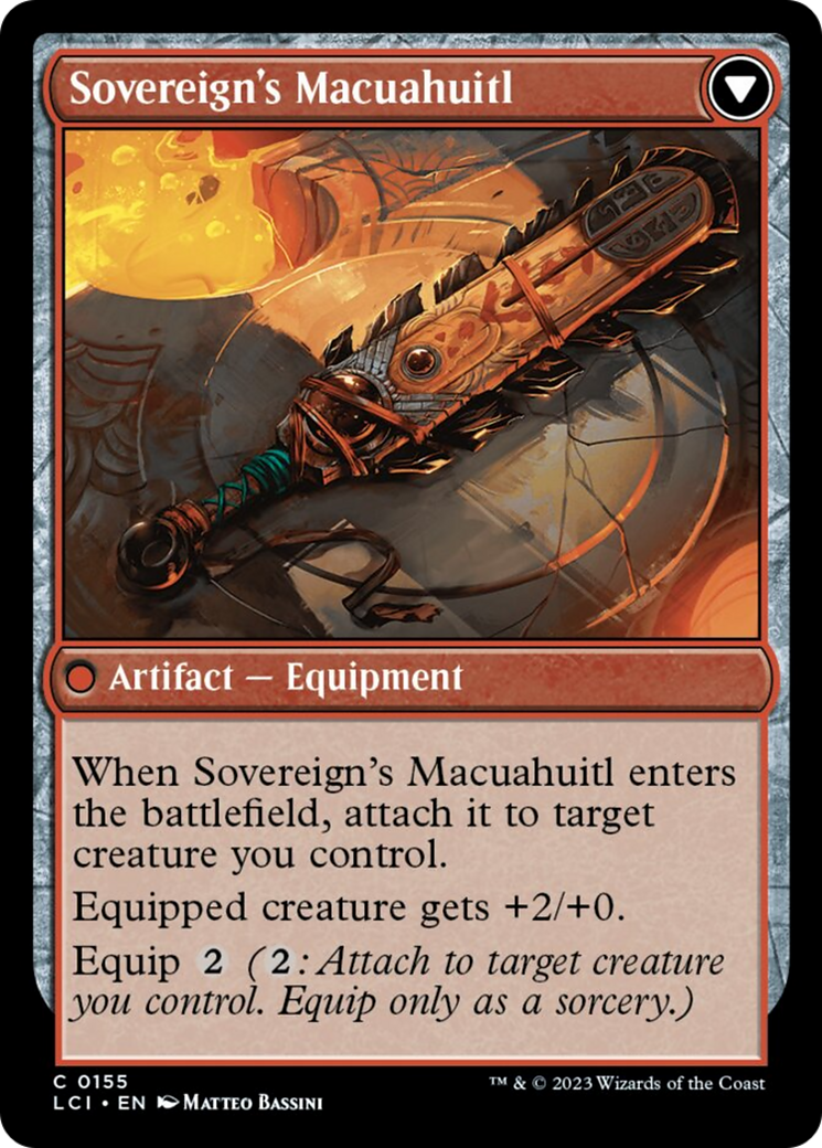 Image of Idol of the Deep King // Sovereign's Macuahuitl [The Lost Caverns of Ixalan]