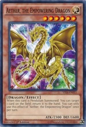 Image of Aether, the Empowering Dragon [YS14-EN011] Common