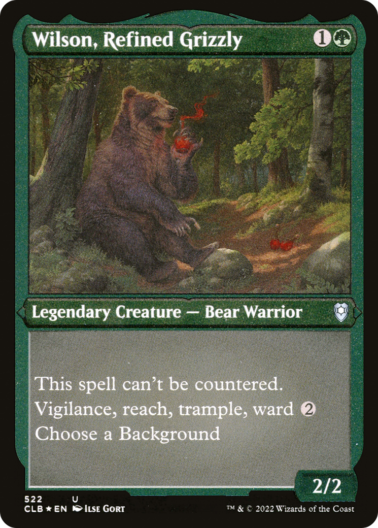 Image of Wilson, Refined Grizzly (Foil Etched) [Commander Legends: Battle for Baldur's Gate]