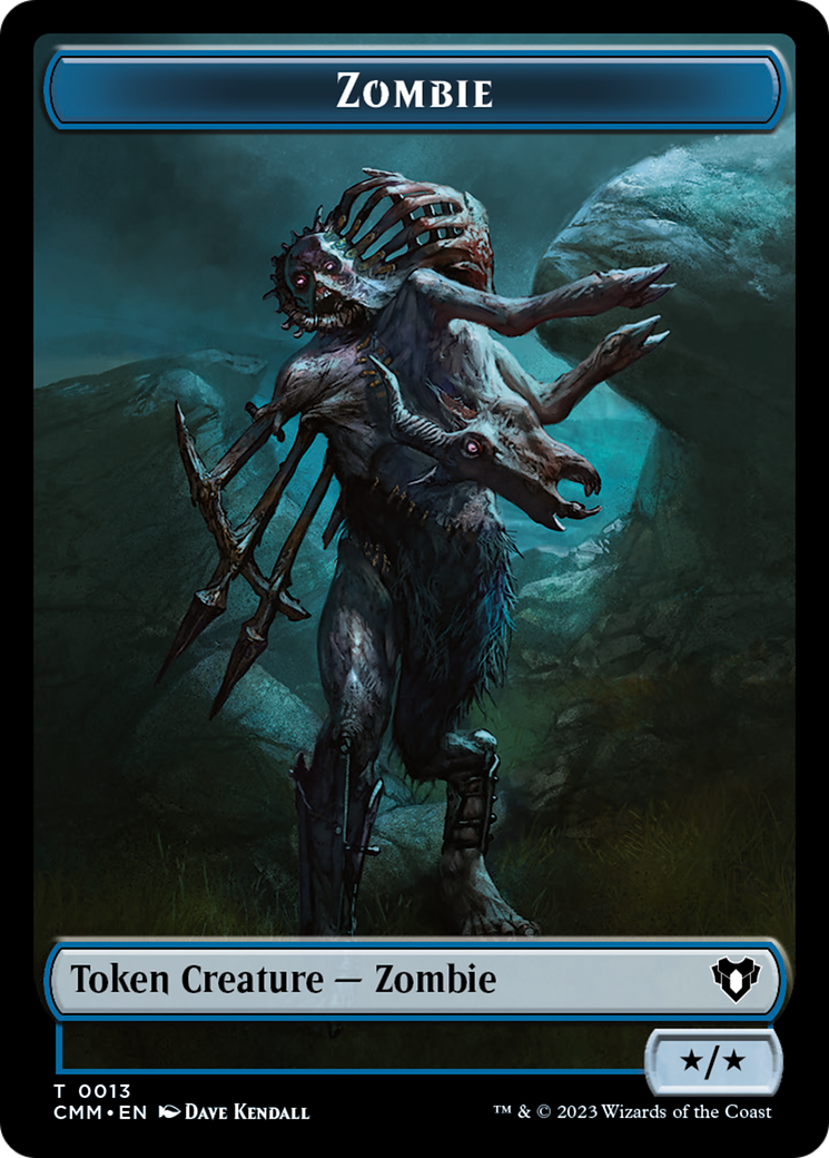Image of Zombie Token (13) [Commander Masters Tokens]