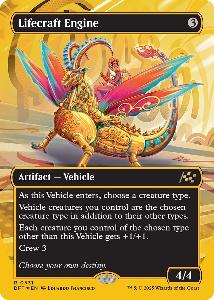 Image of Lifecraft Engine (Borderless) (First-Place Foil) [Aetherdrift]
