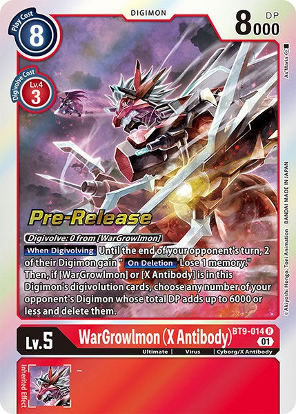 Image of WarGrowlmon (X Antibody) [BT9-014] [X Record Pre-Release Promos]