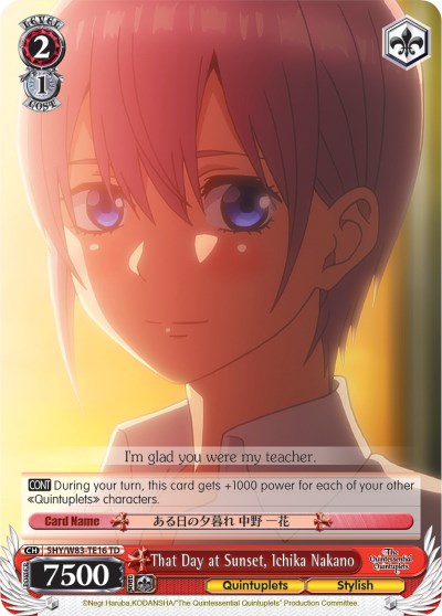 Image of That Day at Sunset, Ichika Nakano (5HY/W83-TE16 TD) [The Quintessential Quintuplets]