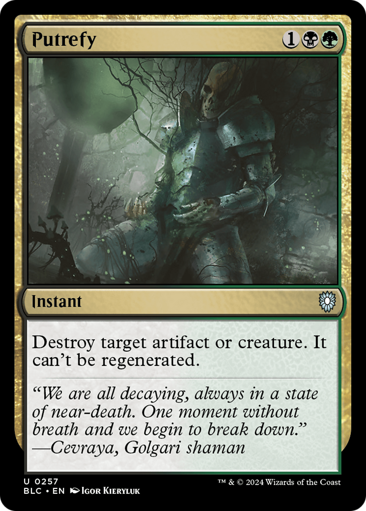 Image of Putrefy [Bloomburrow Commander]