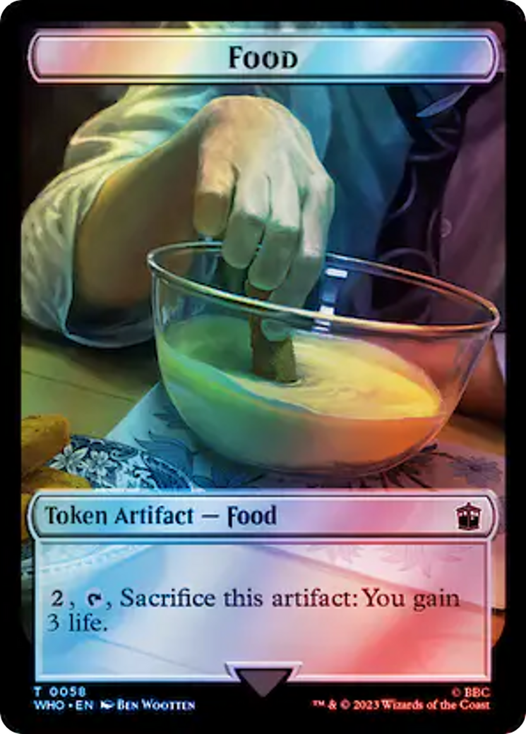 Image of Alien Angel // Food (0058) Double-Sided Token (Surge Foil) [Doctor Who Tokens]