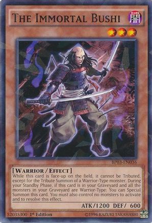 Image of The Immortal Bushi [BP03-EN036] Shatterfoil Rare