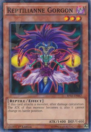 Image of Reptilianne Gorgon [BP03-EN067] Shatterfoil Rare