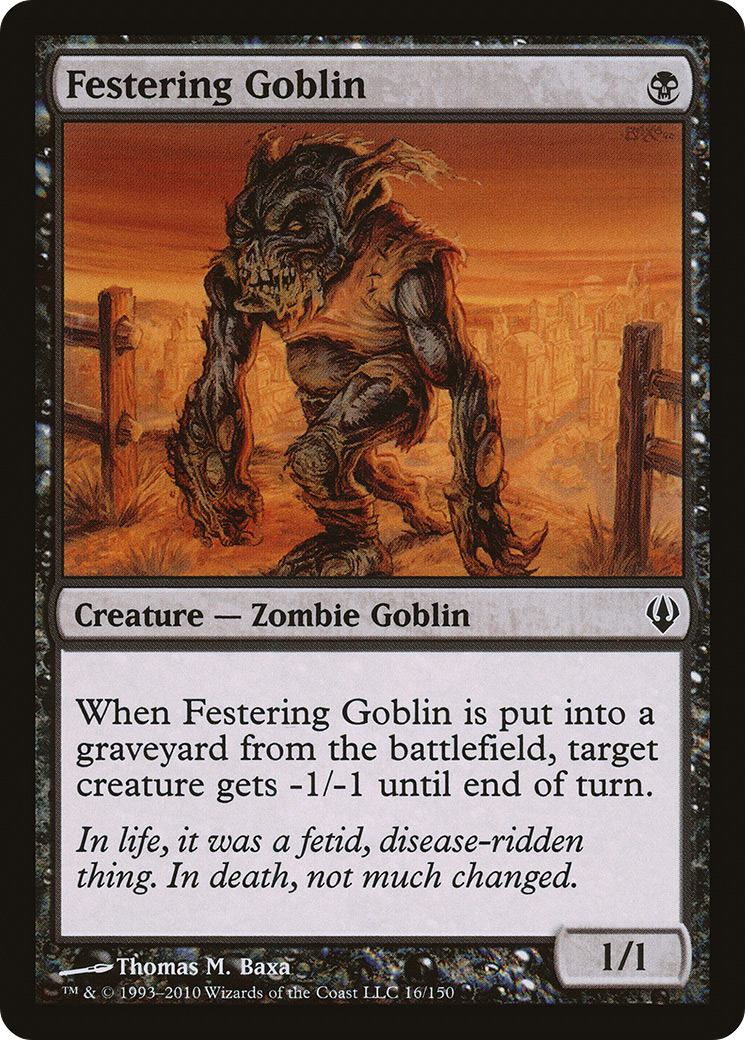 Image of Festering Goblin [Archenemy]