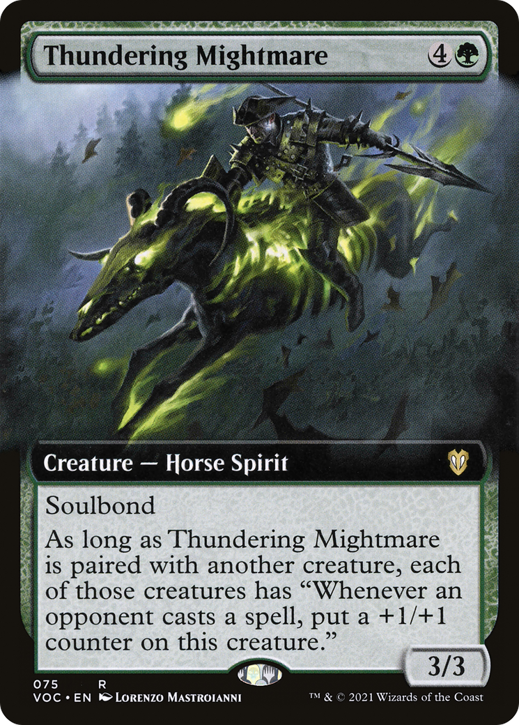 Image of Thundering Mightmare (Extended Art) [Innistrad: Crimson Vow Commander]