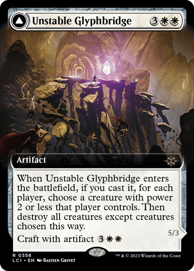 Image of Unstable Glyphbridge // Sandswirl Wanderglyph (Extended Art) [The Lost Caverns of Ixalan]