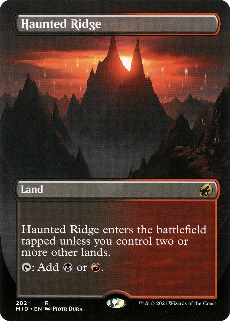 Image of Haunted Ridge (Borderless Alternate Art) [Innistrad: Midnight Hunt]