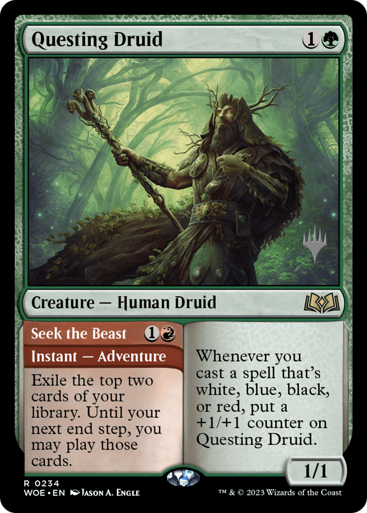 Image of Questing Druid (Promo Pack) [Wilds of Eldraine Promos]