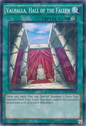Image of Valhalla, Hall of the Fallen [BP03-EN154] Shatterfoil Rare