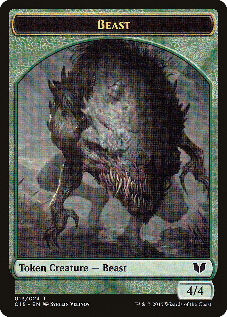 Image of Beast // Snake (017) Double-Sided Token [Commander 2015 Tokens]