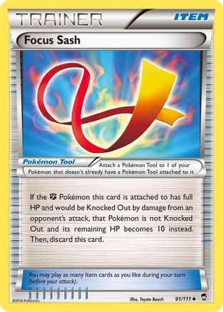 Image of Focus Sash (91/111) [XY: Furious Fists]