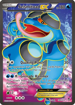 Image of Seismitoad EX (106/111) [XY: Furious Fists]