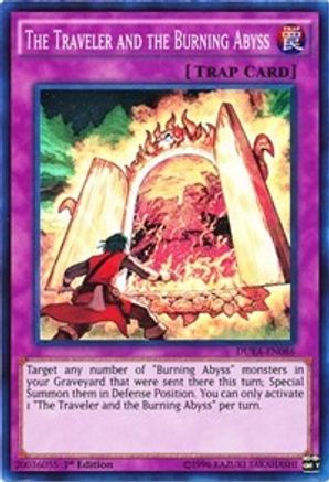 Image of The Traveler and the Burning Abyss [DUEA-EN086] Super Rare
