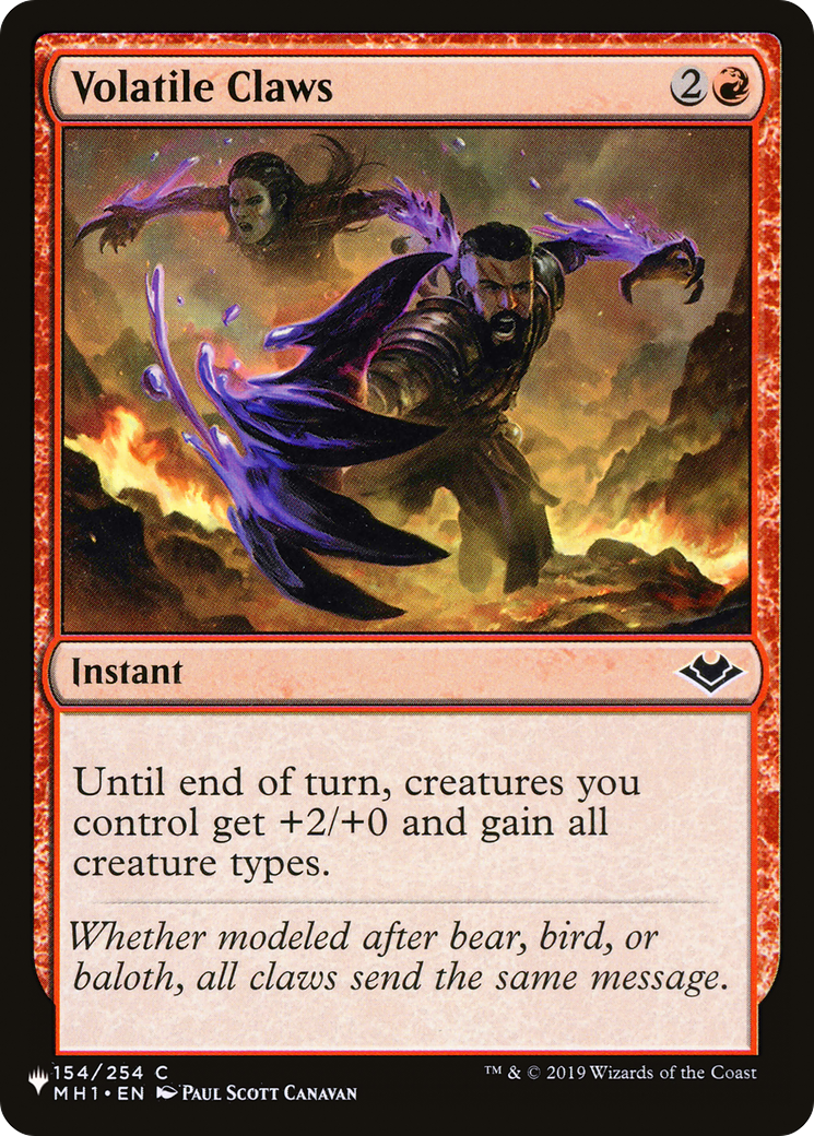 Image of Volatile Claws [The List]