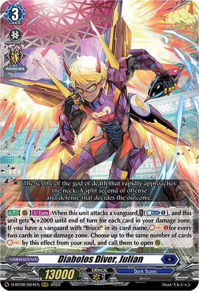 Image of Diabolos Diver, Julian (D-BT06/004EN) [Blazing Dragon Reborn]