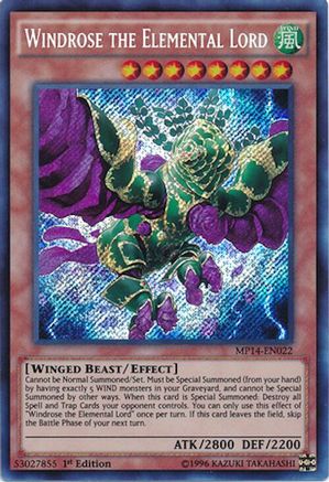 Image of Windrose the Elemental Lord [MP14-EN022] Secret Rare