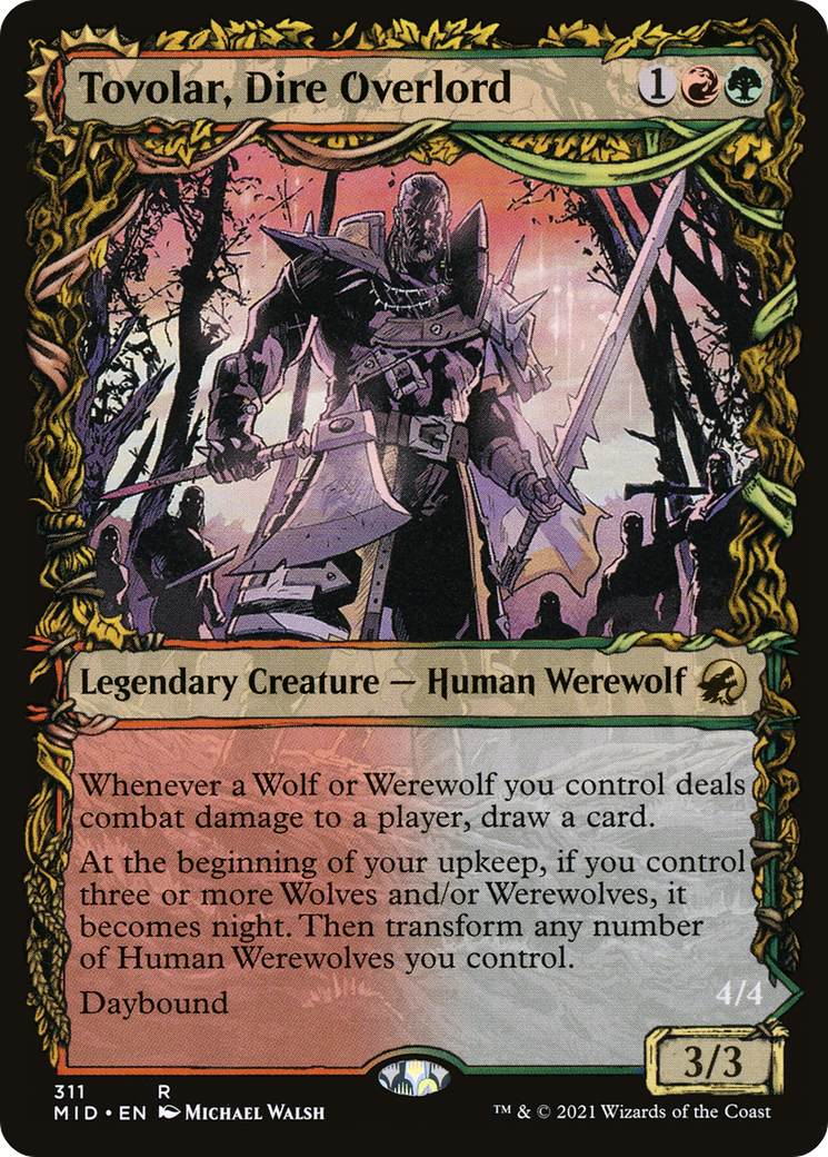 Image of Tovolar, Dire Overlord // Tovolar, the Midnight Scourge (Showcase Equinox) [Innistrad: Midnight Hunt]