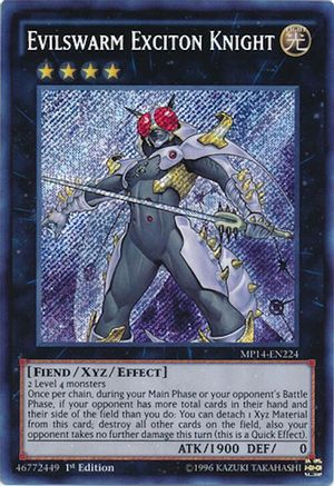 Image of Evilswarm Exciton Knight [MP14-EN224] Secret Rare